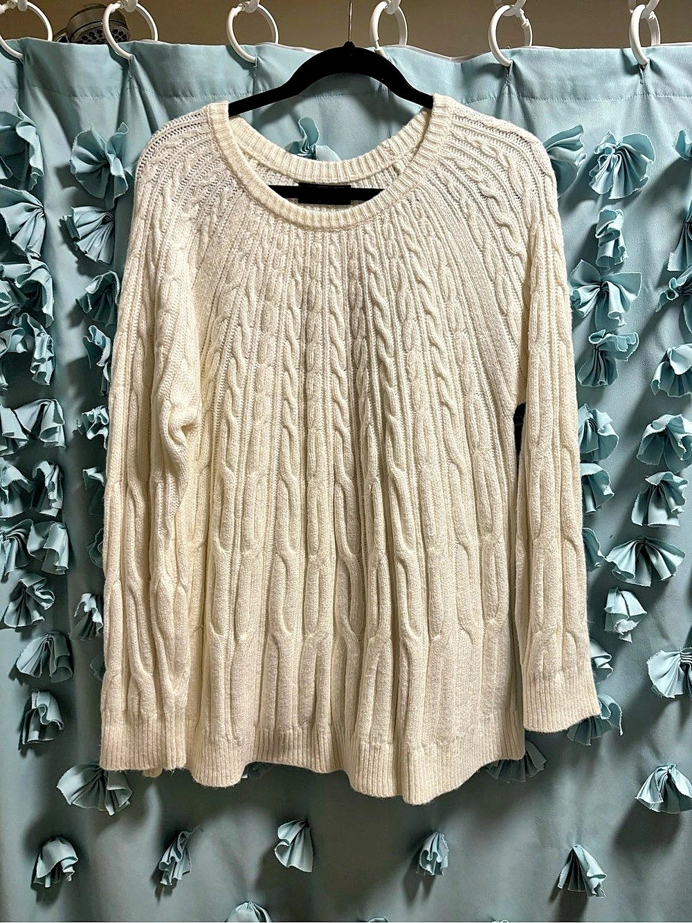 Lane Bryant V-Neck Cable Knit Pullover Sweater Cable Knit Crewneck Sweater
